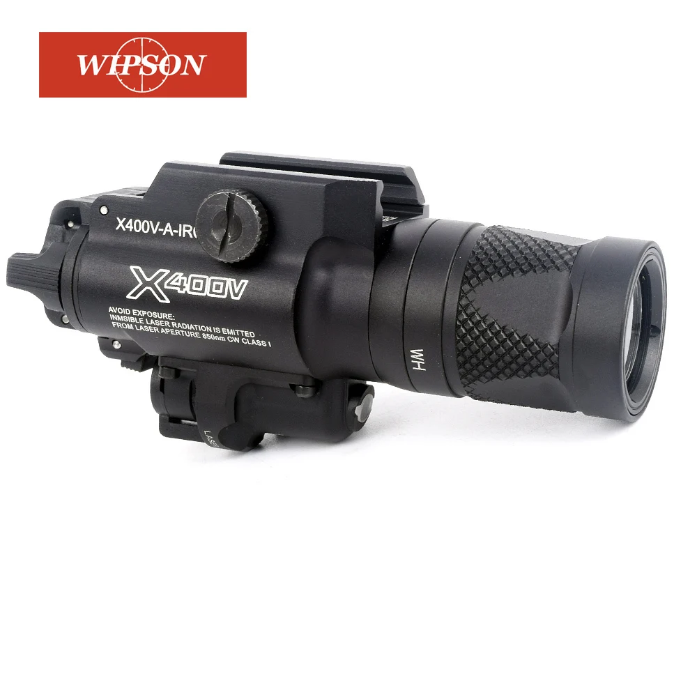 WIPSON Tactical X400V Pistol Light Combo Red Laser Constant/Momentary/Strobe Output Weapon Rifle Gun Flashlight
WIPSON Tactical X400V Pistol Light Combo Red Laser Constant/Momentary/Strobe Output Weapon Rifle Gun Flashlight