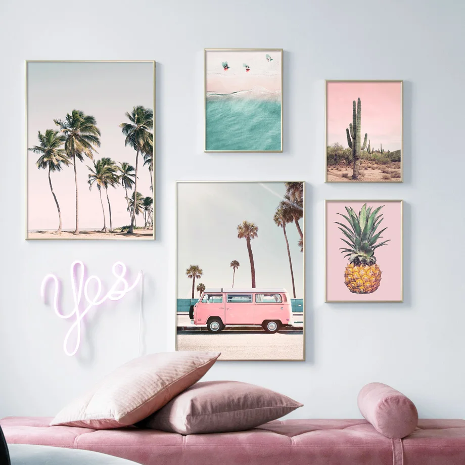 Pink Bus Cactus Pineapple Blue Sea Beach Wall Art Canvas Painting Nordic Posters And Prints Wall Pictures For Living Room Decor
Pink Bus Cactus Pineapple Blue Sea Beach Wall Art Canvas Painting Nordic Posters And Prints Wall Pictures For Living Room Decor