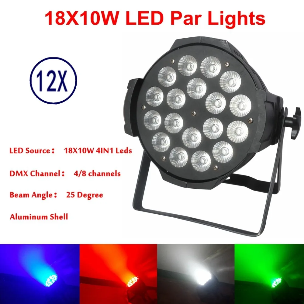 12pcs/lot LED Par Lights 18x10W Lighting Led Par Light Strobe DMX Controller Party Dj Disco Bar Strobe Dimming Effect Projector
12pcs/lot LED Par Lights 18x10W Lighting Led Par Light Strobe DMX Controller Party Dj Disco Bar Strobe Dimming Effect Projector