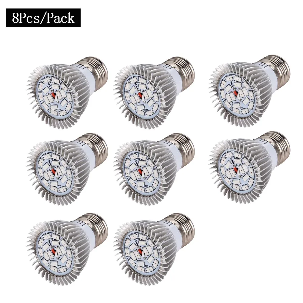 1/2/4/8pcs LED Grow Lights E27 18W Red Blue 18 Leds Growing Bulb For Indoor Plants GrowthFlowering Greenhouse Hydroponics Lamp
1/2/4/8pcs LED Grow Lights E27 18W Red Blue 18 Leds Growing Bulb For Indoor Plants GrowthFlowering Greenhouse Hydroponics Lamp
