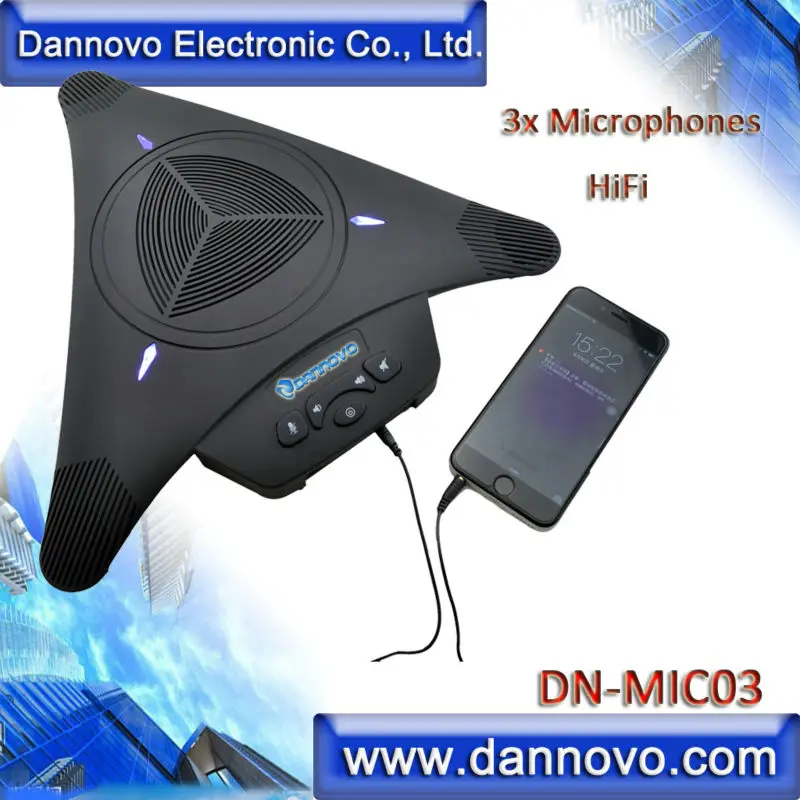DANNOVO микрофон для видеоконференции громкоговоритель 3x микрофоны HiFi функция эхо