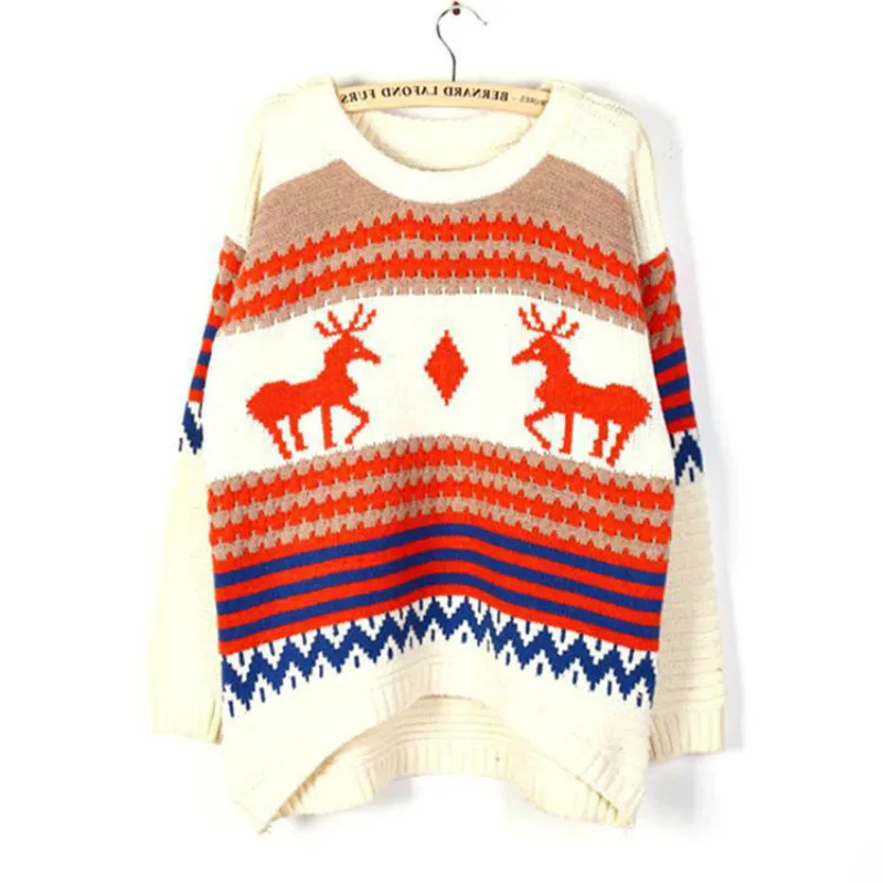 Sweater Winter Christmas Sweater Cute Cartoon Deer Letter Women Pullovers Long Sleeve Knitting Outwear Tricot
Sweater Winter Christmas Sweater Cute Cartoon Deer Letter Women Pullovers Long Sleeve Knitting Outwear Tricot