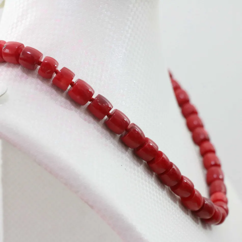 Натуральный красный коралл 8-10 мм нерегулярный куб abacus rondelle бусины ювелирные