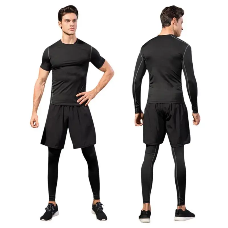 Men's tights fake two-piece fitness running training stretch quick-drying trousers
Men's tights fake two-piece fitness running training stretch quick-drying trousers