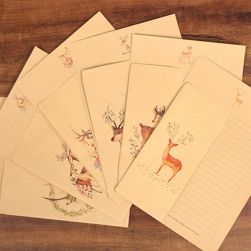 6 Design Retro Kraft 10 Paper Envelopes 10 Writing Letter Paper Sets Fresh Elk Cross Line Lovers Mail Office School Stationery
6 Design Retro Kraft 10 Paper Envelopes 10 Writing Letter Paper Sets Fresh Elk Cross Line Lovers Mail Office School Stationery