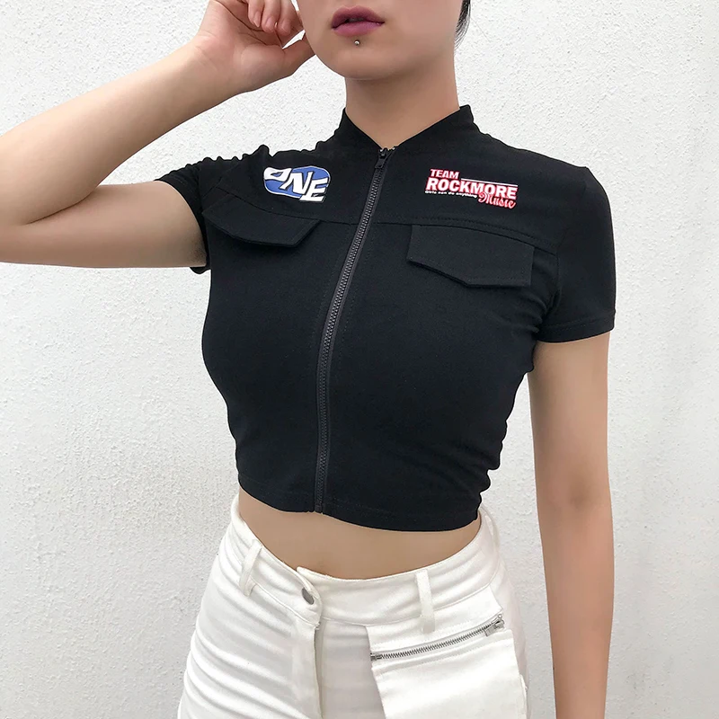 2019 Block Navel Women's Hoodies Zip Clothing Sweatshirts Black Hoodies Short Sleeve Fit Crop Top Sweatshirt Patchw pocket T
2019 Block Navel Women's Hoodies Zip Clothing Sweatshirts Black Hoodies Short Sleeve Fit Crop Top Sweatshirt Patchw pocket T