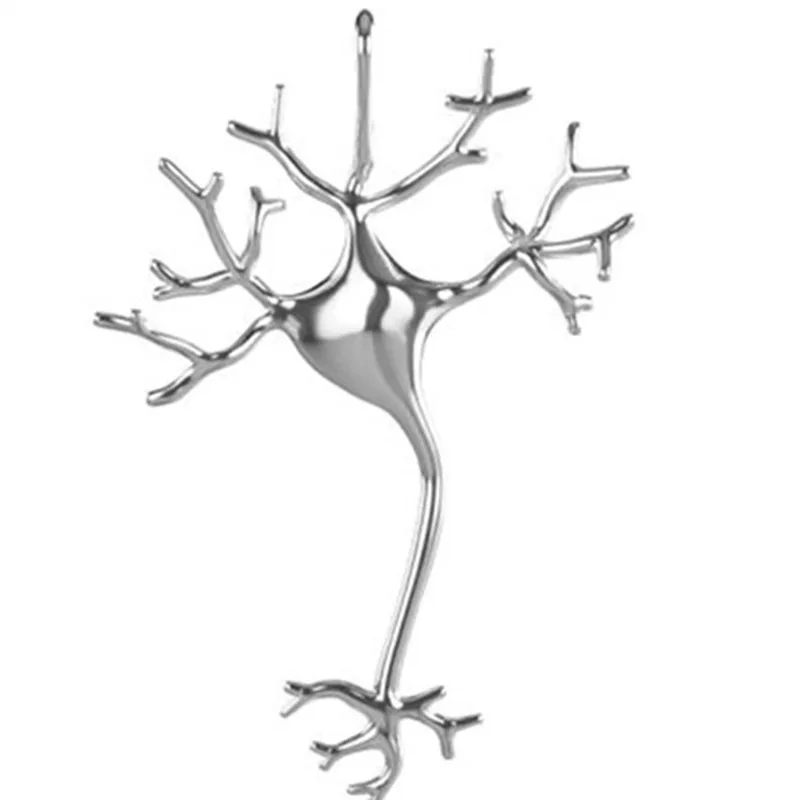 Neuron necklace polished Silver Plated 3D printed neuron pendant wearable nerve cell brain cell
Neuron necklace polished Silver Plated 3D printed neuron pendant wearable nerve cell brain cell