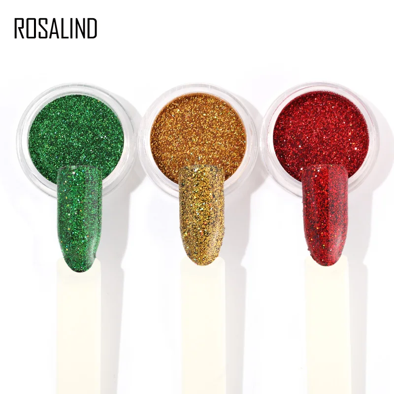 ROSALIND 1 шт. Блестящий пигмент для ногтей лак УФ/Светодиодная лампа отмачиваемый