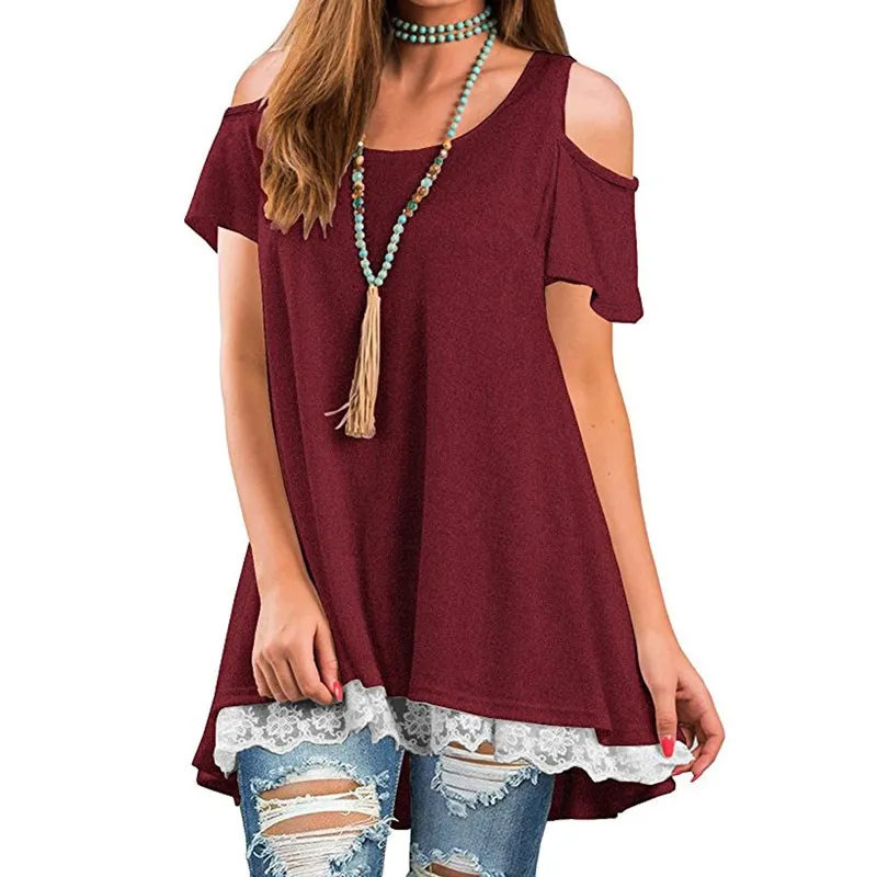 VISNXGI Sweet Lace T-Shirt Women Off The Shoulder Loose Fit Tees Ladies O-Neck Autumn Casual Elegant Tops T-Shirts Women Clothes
VISNXGI Sweet Lace T-Shirt Women Off The Shoulder Loose Fit Tees Ladies O-Neck Autumn Casual Elegant Tops T-Shirts Women Clothes