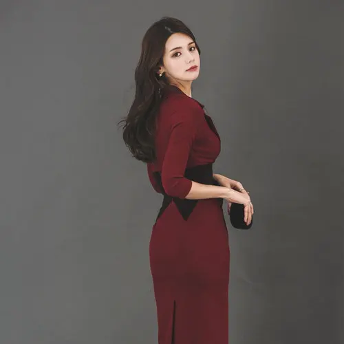 2019 Spring Korean Patchwork Elegant Temperament Women Dress Bow Women's Clothing Office Lady Bodycon Dress Woman Dresses
2019 Spring Korean Patchwork Elegant Temperament Women Dress Bow Women's Clothing Office Lady Bodycon Dress Woman Dresses