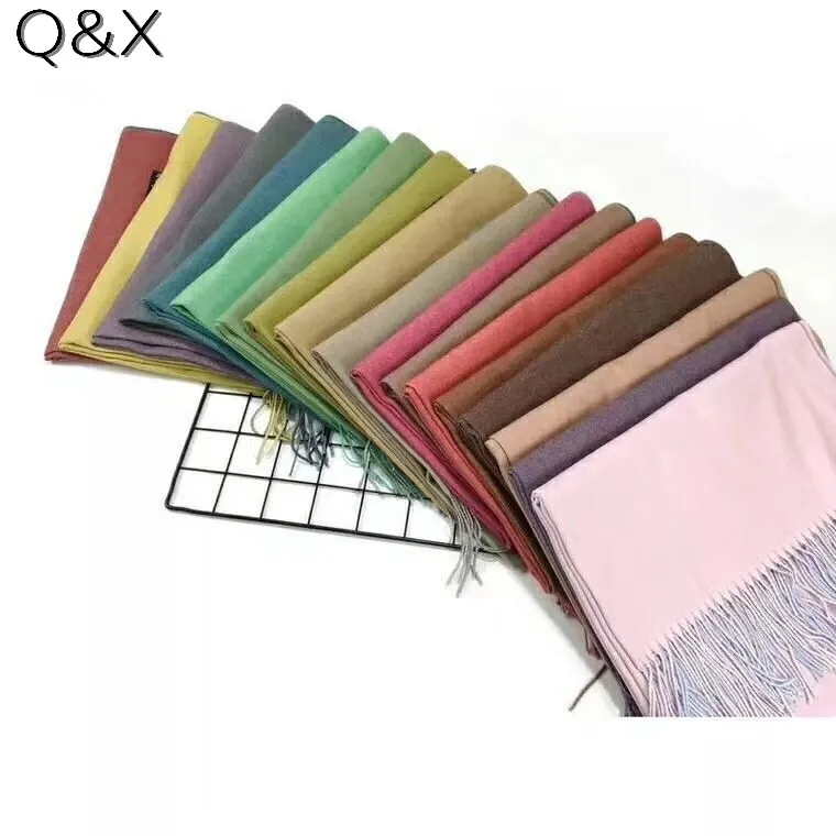 Женский двусторонний теплый шарф SC43, однотонный зимний шарф из пашмины, длинная толстая модная шаль, новинка 2018, 180х70см 
Женский двусторонний теплый шарф SC43, однотонный зимний шарф из пашмины, длинная толстая модная шаль, новинка 2018, 180х70см