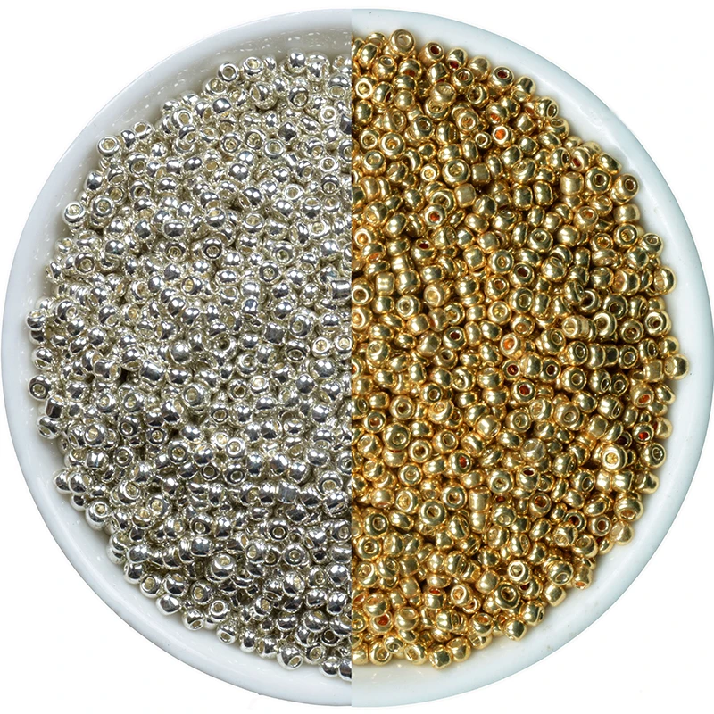 Gold and Silver Color 2mm 1000pcs Crystal Glass Spacer beads, Czech Seed Beads For Jewelry Handmade DIY BLUV02X
Gold and Silver Color 2mm 1000pcs Crystal Glass Spacer beads, Czech Seed Beads For Jewelry Handmade DIY BLUV02X