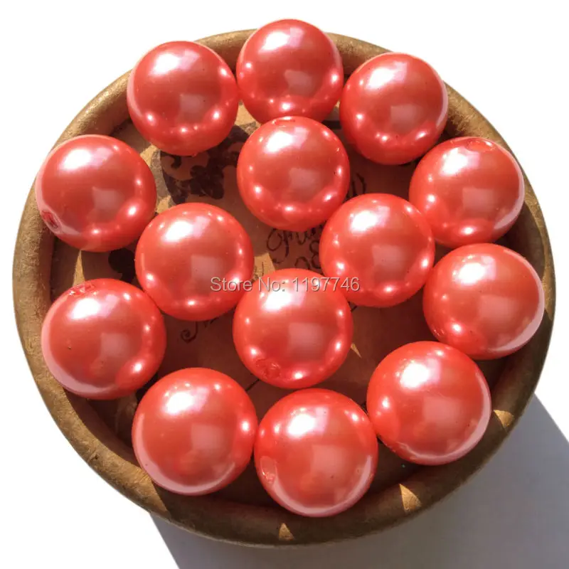 

Bead Pearl Beads for Jewelry making or Vase filler Round Bead Imitation Pearls Coral Pink Loose bead A21 6mm to 30mm Pearl Beads