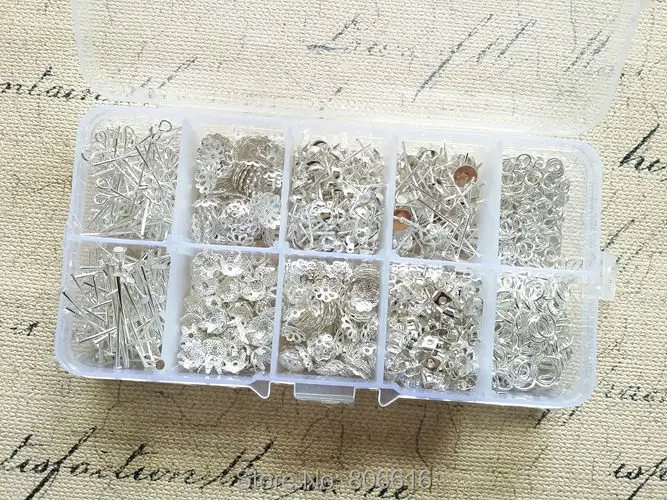 ( For DIY Earrings~~) 1500Pcs/Set Mix 10 Styles Silver Color Components Box Jewelry Findings& Accessories
( For DIY Earrings~~) 1500Pcs/Set Mix 10 Styles Silver Color Components Box Jewelry Findings& Accessories