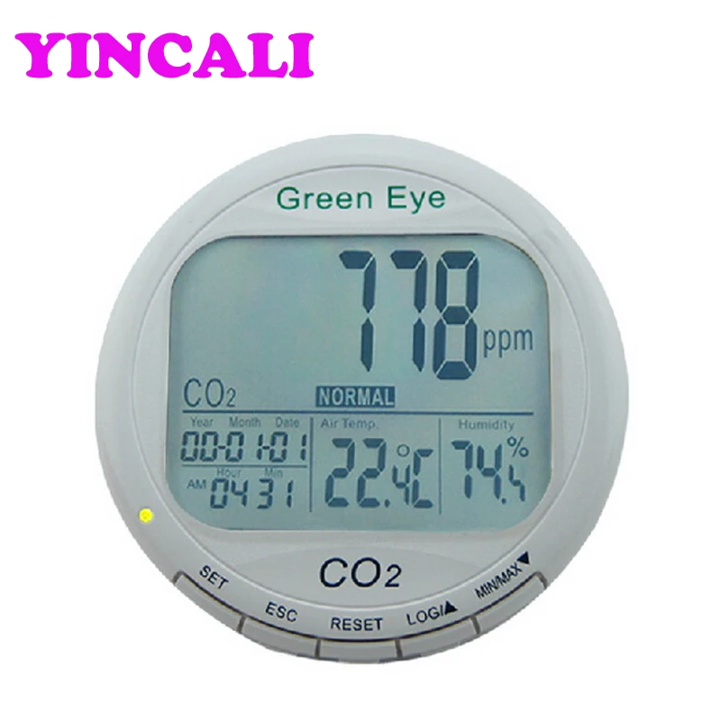 AZ7798 Digital Desktop Carbon Dioxide Logger CO2 Monitor Carbon Dioxide Temperature Relative Humidity Logger Range 0-9999 ppm
AZ7798 Digital Desktop Carbon Dioxide Logger CO2 Monitor Carbon Dioxide Temperature Relative Humidity Logger Range 0-9999 ppm