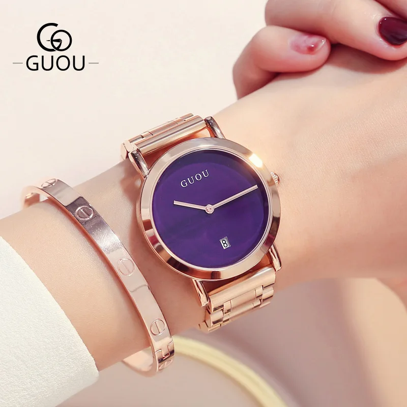 Часы наручные кварцевые в простом стиле модные брендовые роскошные золотистые