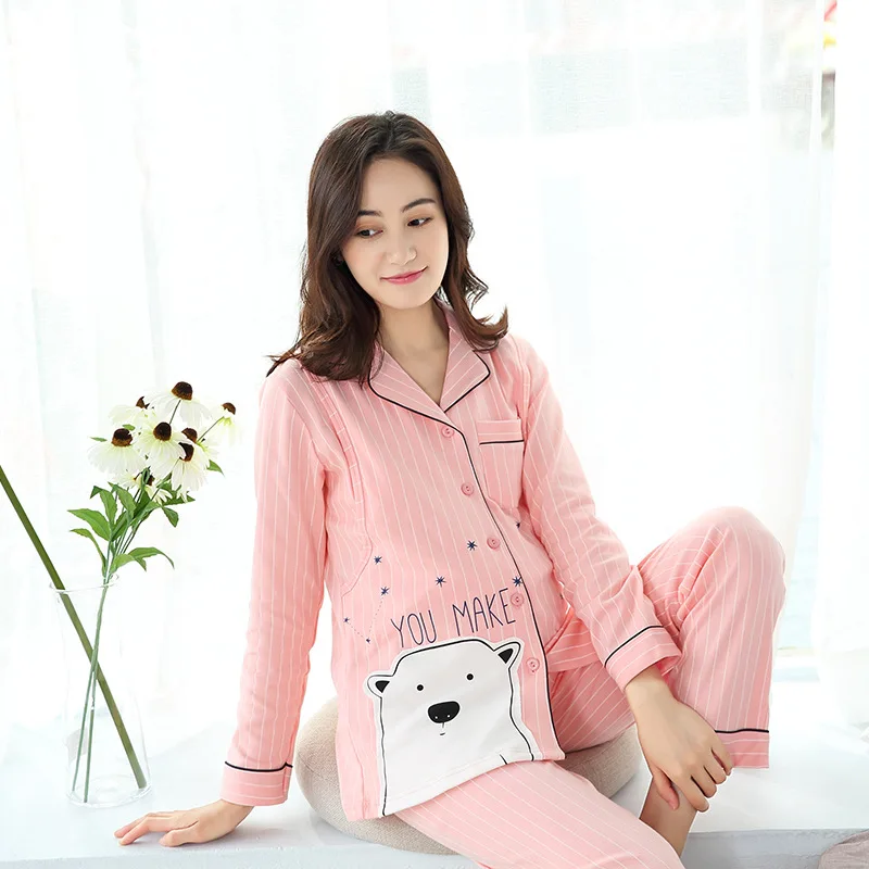 Women nursing pyjama set long sleeve cartoon bear nightgown Maternity and nursing top and pant pregnant clothes set loungewear
Women nursing pyjama set long sleeve cartoon bear nightgown Maternity and nursing top and pant pregnant clothes set loungewear