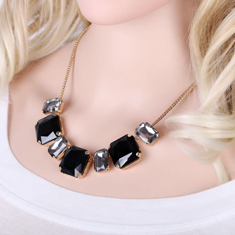 Ожерелье-чокер женское квадратной формы с кристаллами | Украшения и аксессуары