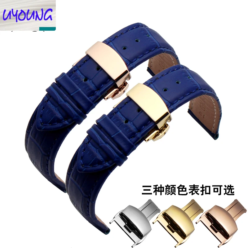 Leather watch band Replacement for rossini blue leather strap 8633 5177 7167 6741 Butterfly buckle men and women 20mm
Leather watch band Replacement for rossini blue leather strap 8633 5177 7167 6741 Butterfly buckle men and women 20mm