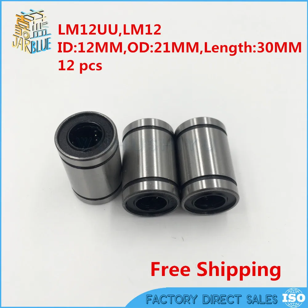 NEW 12 pcs LM12UU 12mm Linear Ball Bearing Linear Bushing CNC parts Linear Bearings LM12
NEW 12 pcs LM12UU 12mm Linear Ball Bearing Linear Bushing CNC parts Linear Bearings LM12