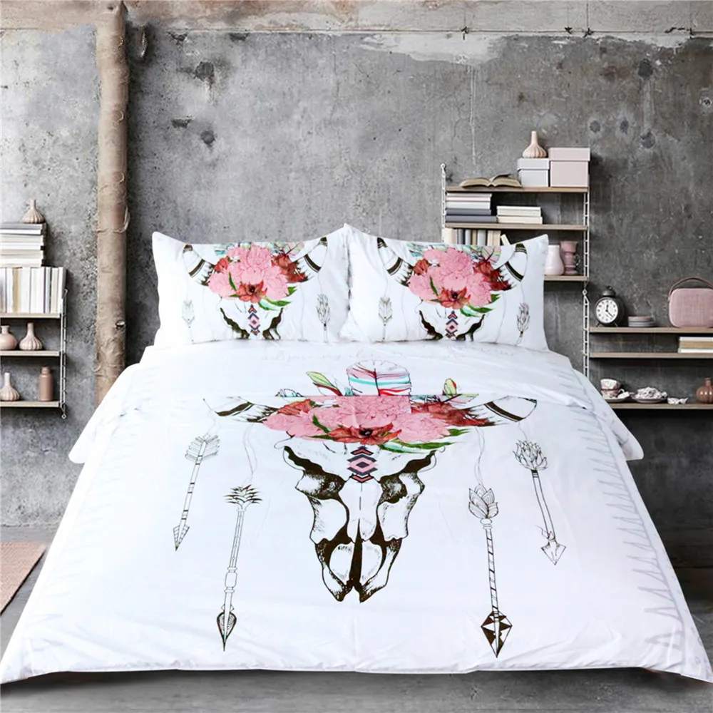 BeddingOutlet Bull Head Skull Duvet Cover Set Illustration of Skeleton Bull 3 Pcs Bedspread Blossoming Flowers Print Bedding Set
BeddingOutlet Bull Head Skull Duvet Cover Set Illustration of Skeleton Bull 3 Pcs Bedspread Blossoming Flowers Print Bedding Set