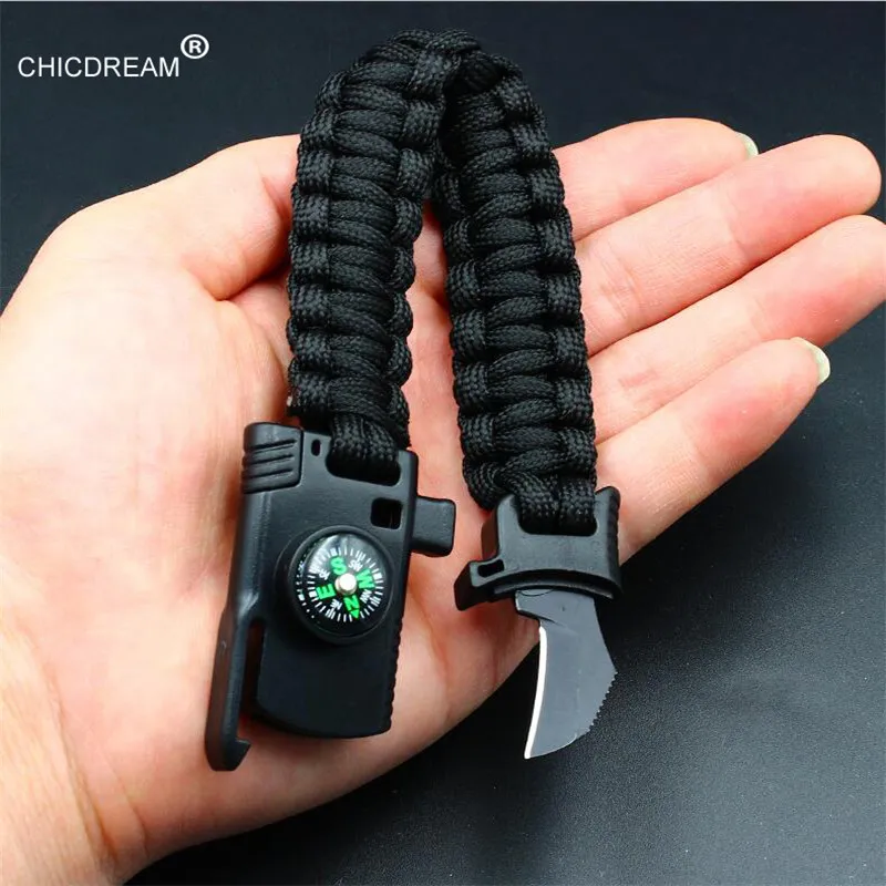 New Outdoor Camping Rescue Paracord Bracelet Men Survival Parachute Cord Multifunctional Braided Rope Bracelet Knife Compass
New Outdoor Camping Rescue Paracord Bracelet Men Survival Parachute Cord Multifunctional Braided Rope Bracelet Knife Compass