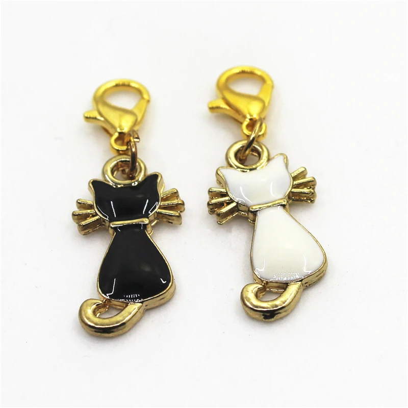 Hot Selling 50pcs Black white cat charms lobster clasp charm dangle charms DIY bracelet&bangle hanging charms jewelry accessory
Hot Selling 50pcs Black white cat charms lobster clasp charm dangle charms DIY bracelet&bangle hanging charms jewelry accessory