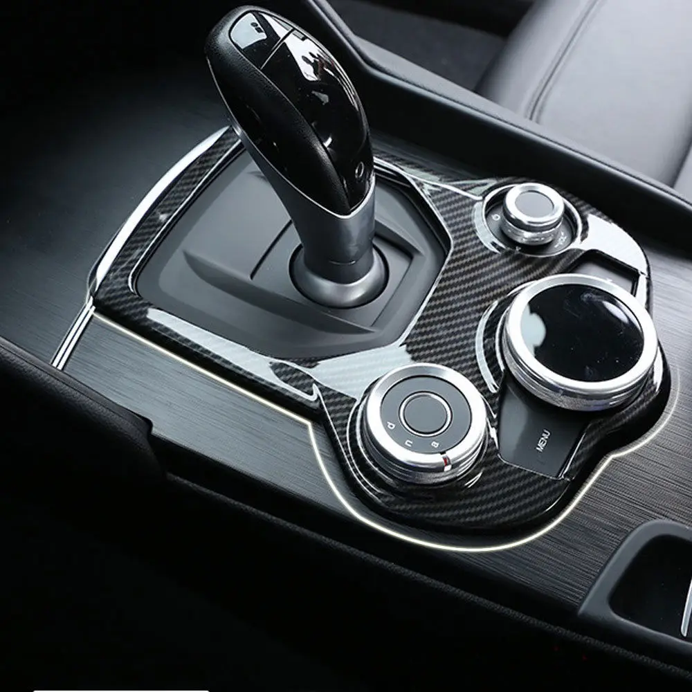 ABS Carbon fiber Car Gear Switch panel Cover trim for Alfa Romeo Giulia Stelvio 2017+
ABS Carbon fiber Car Gear Switch panel Cover trim for Alfa Romeo Giulia Stelvio 2017+