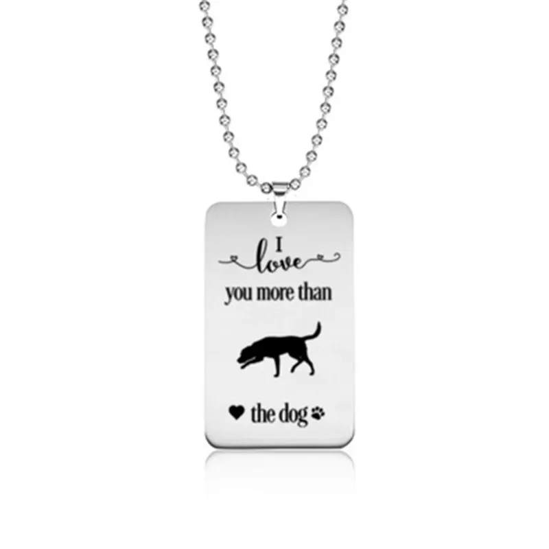 Cute Labrador Retriever Necklace Stainless Steel I love more you than the dog Labrador Paw Pendant Necklace Women Jewelery
Cute Labrador Retriever Necklace Stainless Steel I love more you than the dog Labrador Paw Pendant Necklace Women Jewelery