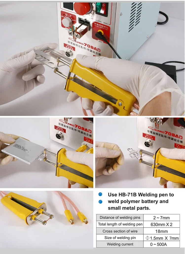 709AD Spot welder High power battery digital display mobile soldering Spot welder 18650 Pulse spot welder with 71B welding pen 
709AD Spot welder High power battery digital display mobile soldering Spot welder 18650 Pulse spot welder with 71B welding pen