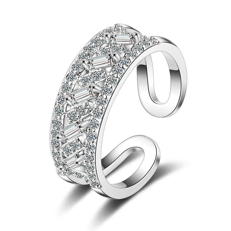 MEYRROYU 925 Sterling Silver Korean Version Ladies High Quality Engagement Rings Simple Fashion Zircon Crystal Open Ring Jewelry
MEYRROYU 925 Sterling Silver Korean Version Ladies High Quality Engagement Rings Simple Fashion Zircon Crystal Open Ring Jewelry