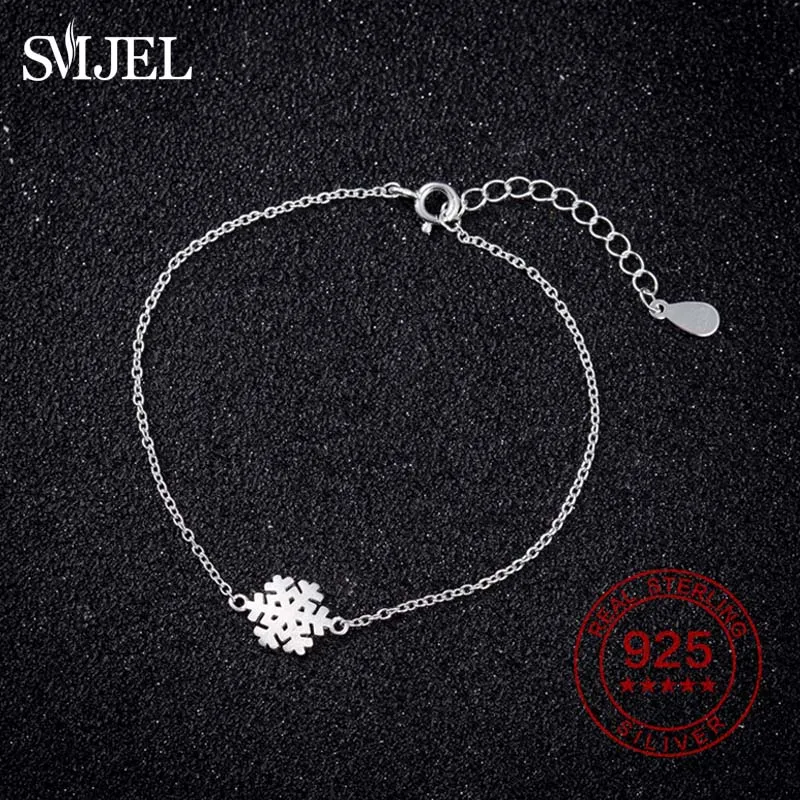 SMJEL New Collection 925 Sterling Silver Winter Snowflake Women Bracelets Chain Link Bracelet Sterling Silver Jewelry Christmas
SMJEL New Collection 925 Sterling Silver Winter Snowflake Women Bracelets Chain Link Bracelet Sterling Silver Jewelry Christmas