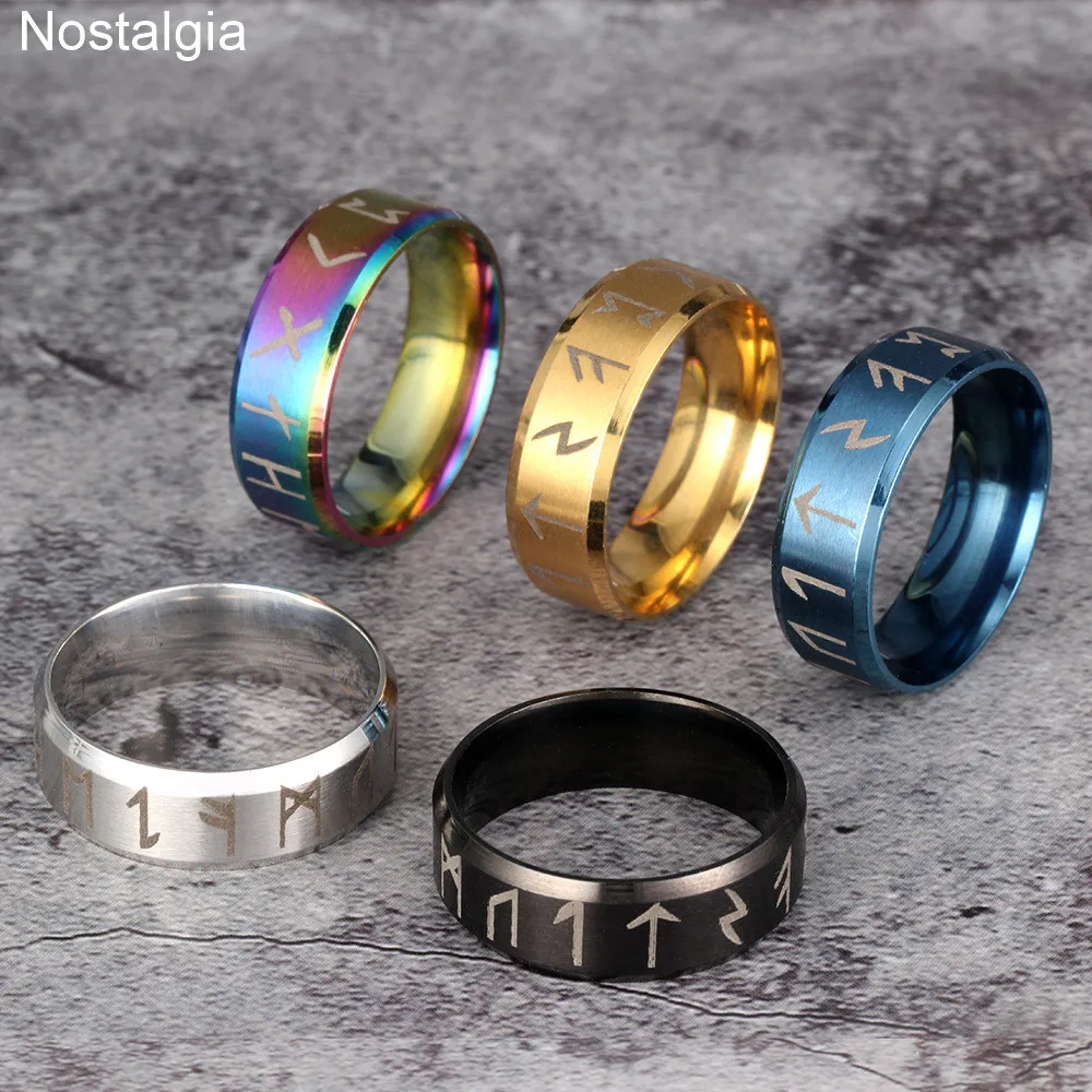Norse Runes Signet Finger Jewelry Ladies Mens Viking Titanium Ring Black Blue Color
Norse Runes Signet Finger Jewelry Ladies Mens Viking Titanium Ring Black Blue Color