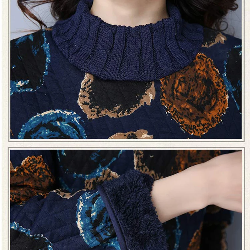 2018 Women Floral Print Turtleneck Casual Loose Midi Dress Autumn Winter Cotton linen Velvet Basic Dress Plus Size dress QH1331
2018 Women Floral Print Turtleneck Casual Loose Midi Dress Autumn Winter Cotton linen Velvet Basic Dress Plus Size dress QH1331