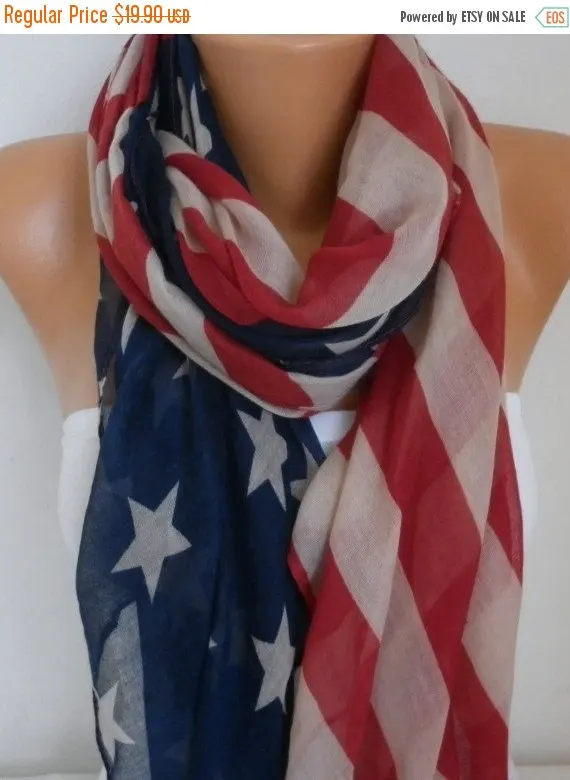 American Flag Scarf Cotton Star July 4th Scarf Memorial Day Gift Ideas Soft Red Blue
American Flag Scarf Cotton Star July 4th Scarf Memorial Day Gift Ideas Soft Red Blue