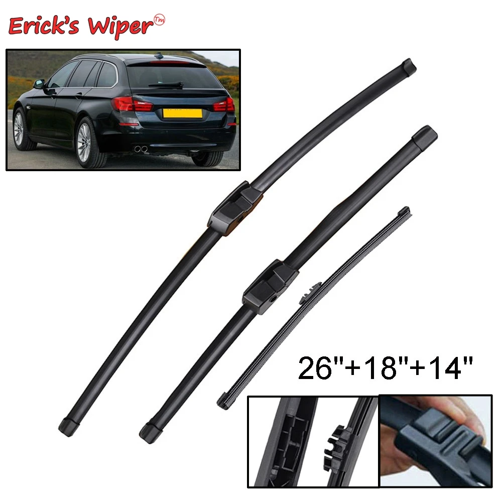 Erick's Wiper LHD Front & Rear Wiper Blades Set For BMW 5 Series F11 2010 - 2016 2015 2014 Windshield Windscreen 26"+18"+14"
Erick's Wiper LHD Front & Rear Wiper Blades Set For BMW 5 Series F11 2010 - 2016 2015 2014 Windshield Windscreen 26"+18"+14"