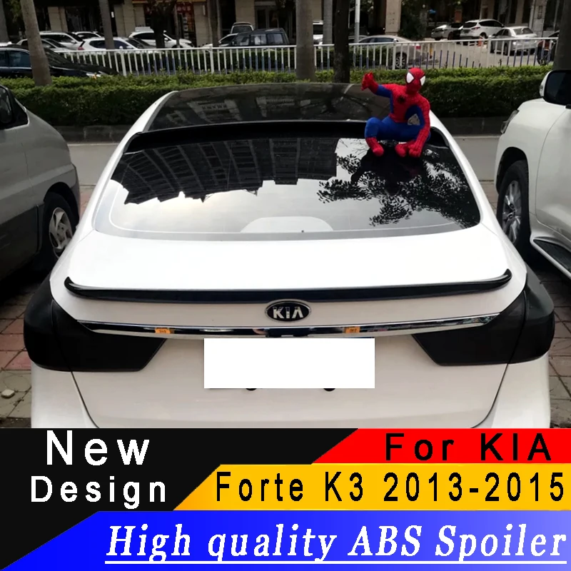 Спойлер для Kia Forte K3 2013 2014 2015 высококачественный задний спойлер из АБС-пластика