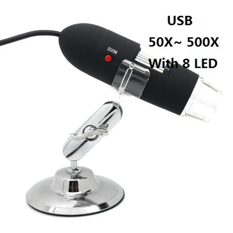 Цифровой микроскоп, электронная лупа с подставкой, 500x USB, 50-500x, 2 МП, 8 светодиодов, черная, с подсветкой
Цифровой микроскоп, электронная лупа с подставкой, 500x USB, 50-500x, 2 МП, 8 светодиодов, черная, с подсветкой