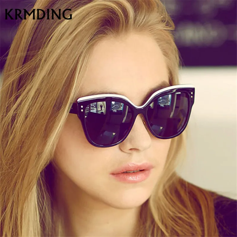 KRMDING Cat Eye Retro Sunglasses Women Brand Designer Fashion Coated Mirror Sexy Cateye Sunglasses Women UV400 Ms Glasses
KRMDING Cat Eye Retro Sunglasses Women Brand Designer Fashion Coated Mirror Sexy Cateye Sunglasses Women UV400 Ms Glasses
