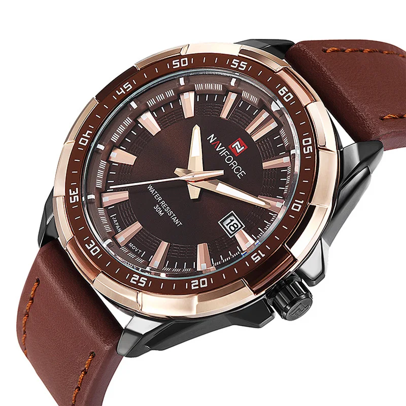 Naviforce мужские часы лучший бренд роскошные кварцевые водонепроницаемые