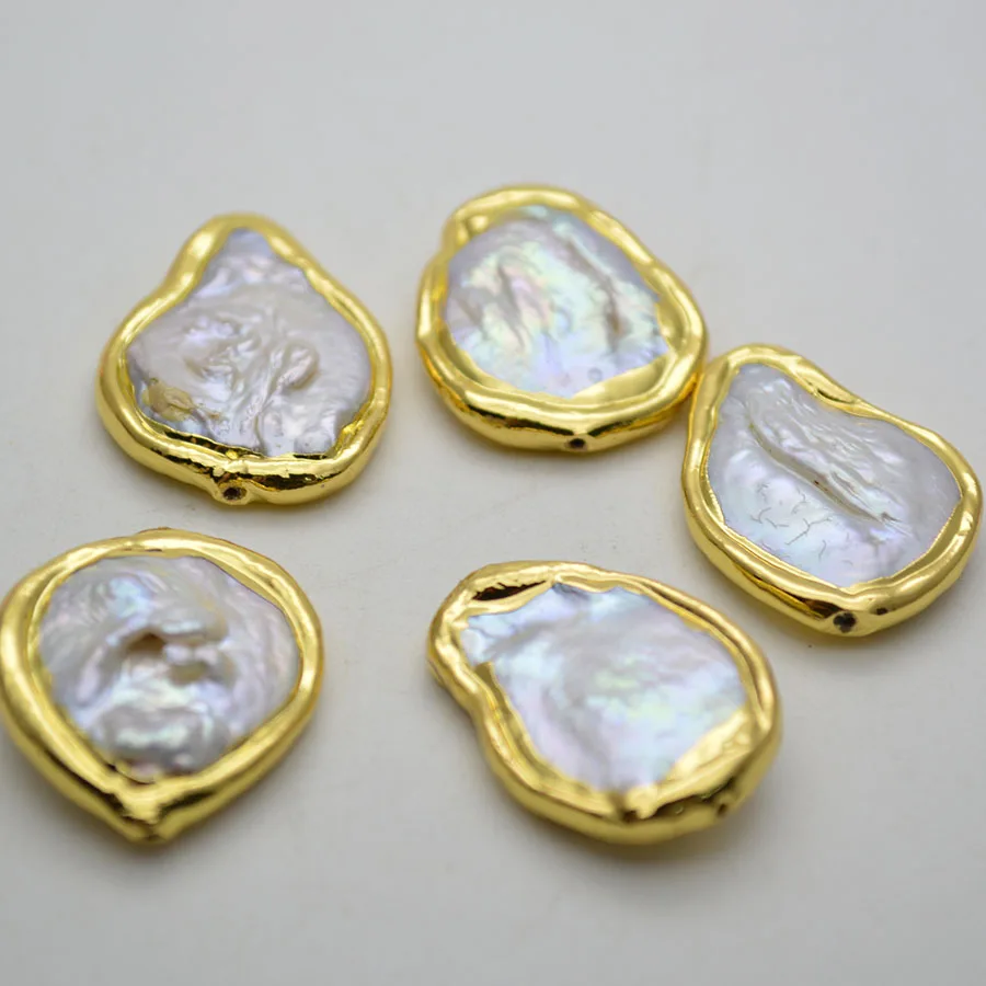 10pcs Natural Freshwater Pearl Flat Tear drop Shape Gold Plating Loose Beads 22~24mm Diy Jewelry Making Fashion Beads
10pcs Natural Freshwater Pearl Flat Tear drop Shape Gold Plating Loose Beads 22~24mm Diy Jewelry Making Fashion Beads