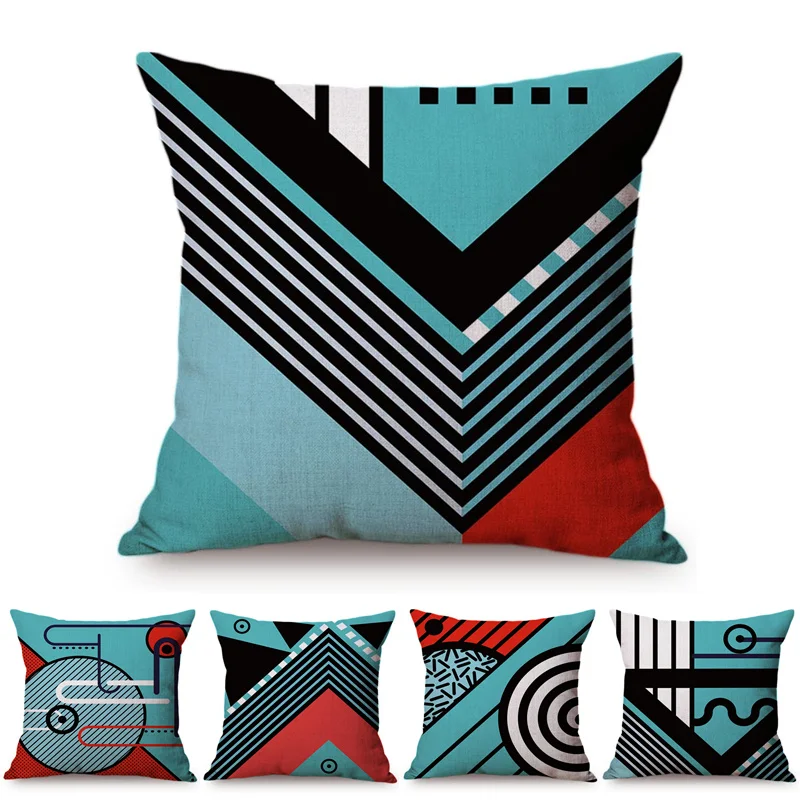 Colorful Memphis Geometric Cushion Cover Nordic Abstract Triangle Line Throw Pillow Cover Linen Car Sofa Decoration Pillowcase
Colorful Memphis Geometric Cushion Cover Nordic Abstract Triangle Line Throw Pillow Cover Linen Car Sofa Decoration Pillowcase