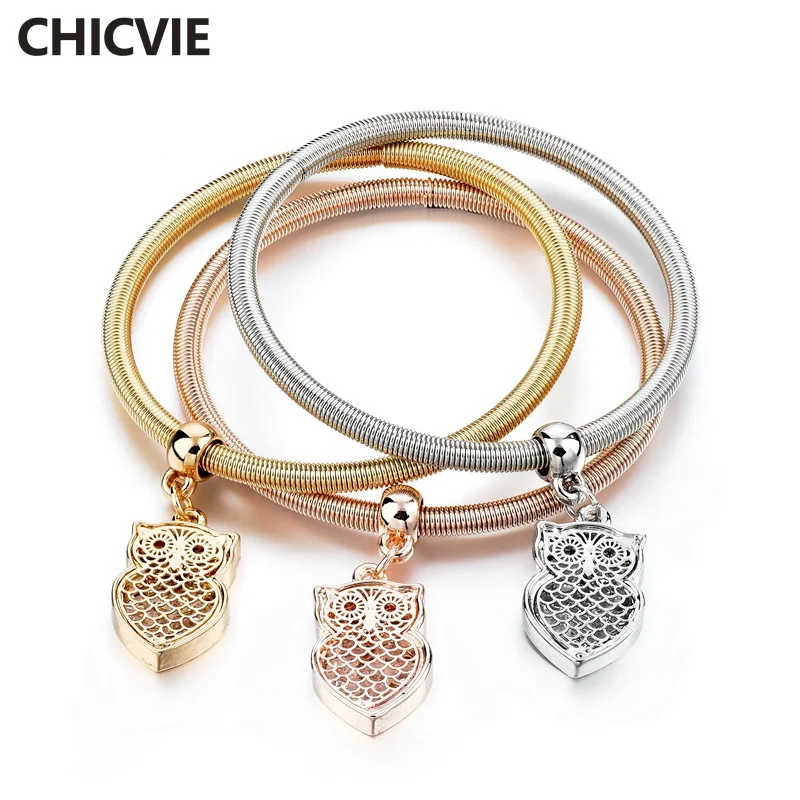 CHICVIE 3 PCS/Set NEW Gold Hollow Owl Charm Bracelets & Bangles For Women Simple Crystal Jewelry Making Bracelet Femme SBR170038
CHICVIE 3 PCS/Set NEW Gold Hollow Owl Charm Bracelets & Bangles For Women Simple Crystal Jewelry Making Bracelet Femme SBR170038