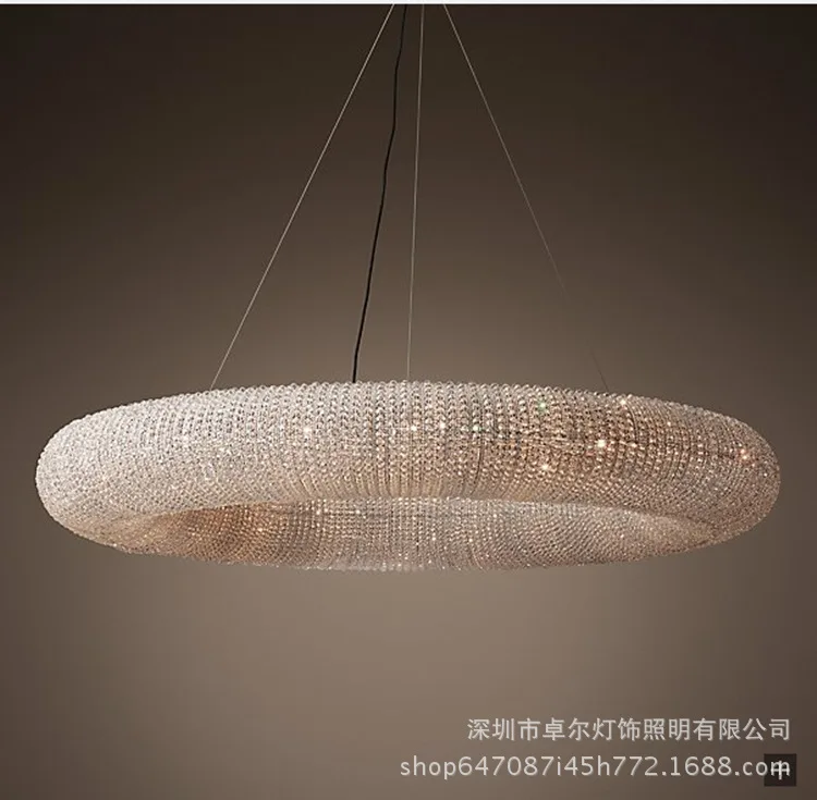 Ring American chandelier living room retro light luxury designer study soft villa bedroom bead string crystal lamp led lighting
Ring American chandelier living room retro light luxury designer study soft villa bedroom bead string crystal lamp led lighting