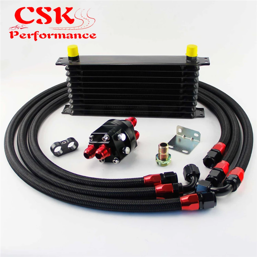 UNIVERSAL 10 ROW AN-10AN UNIVERSAL ENGINE TRANSMISSION OIL COOLER KIT 10 ROWS TRUST TYPE BLACK + FILTER RELOCATION KIT BLACK
UNIVERSAL 10 ROW AN-10AN UNIVERSAL ENGINE TRANSMISSION OIL COOLER KIT 10 ROWS TRUST TYPE BLACK + FILTER RELOCATION KIT BLACK