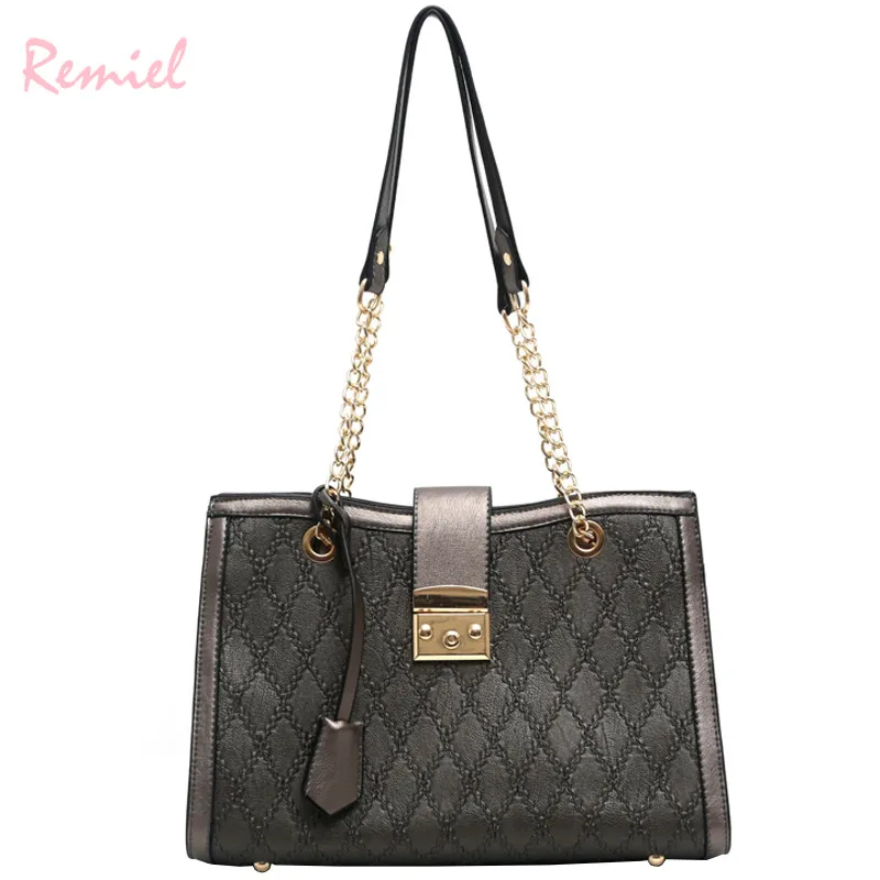 European Fashion Retro Female Tote bag 2020 New Quality PU Leather Women's Designer Large Handbag Lattice Chain Shoulder Bags
European Fashion Retro Female Tote bag 2020 New Quality PU Leather Women's Designer Large Handbag Lattice Chain Shoulder Bags