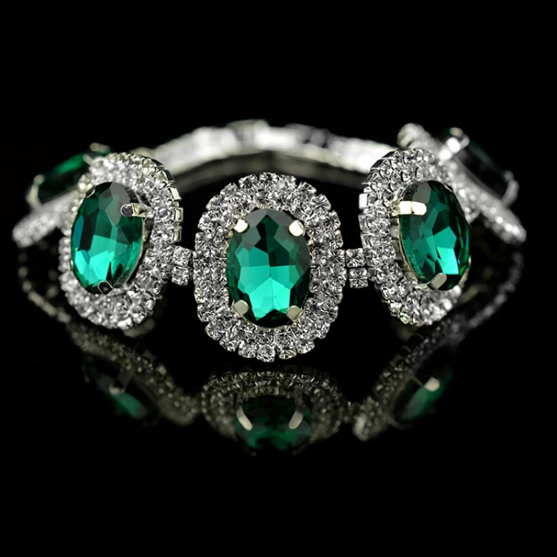 Прозрачный Новинка 2015 Кристалл braceletn моды посеребренные горный хрусталь bijoux