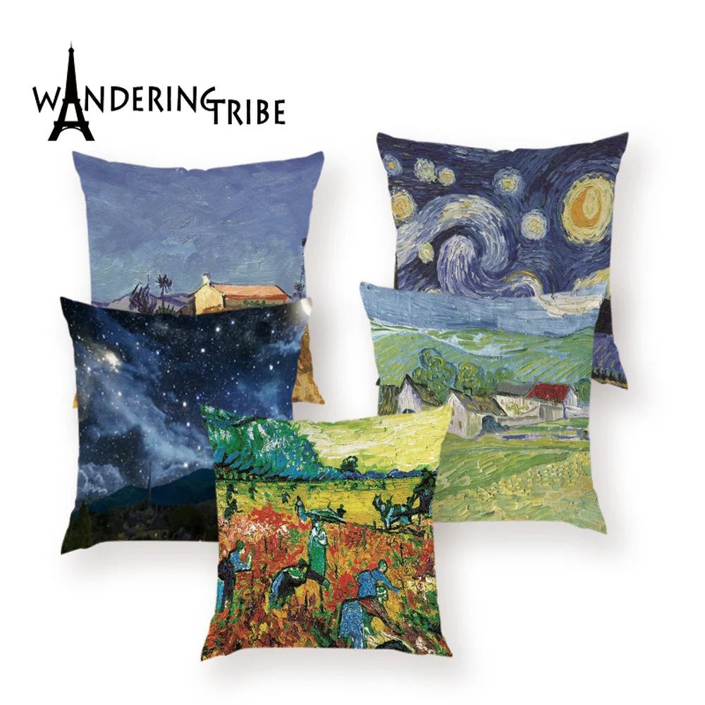 Vintage Farmhouse Throw Pillow Covers Watercolor Van Gogh Decor Cushion Cover Kissen Living Room Cushions Scenic Pillows Case
Vintage Farmhouse Throw Pillow Covers Watercolor Van Gogh Decor Cushion Cover Kissen Living Room Cushions Scenic Pillows Case