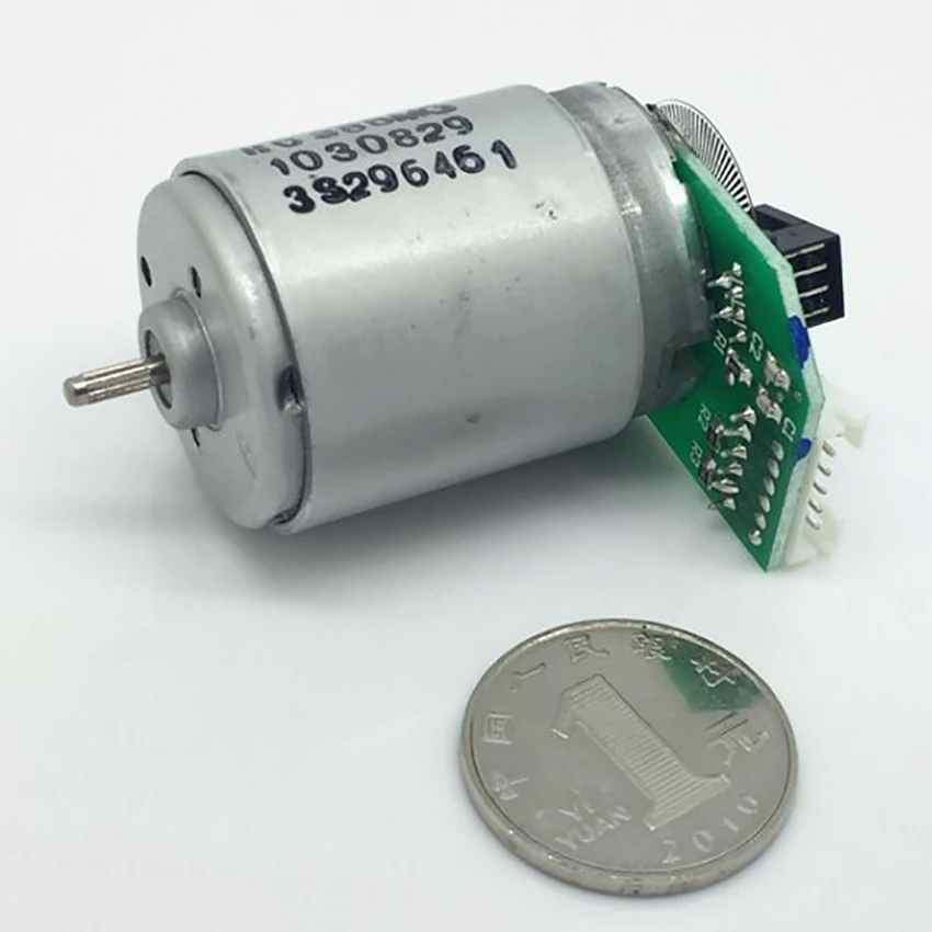 DC 6-12V Code Wheel Speed Measuring Motor with Photoelectric Encoder 6 Wires AB Phase Code Motor Shaft Dia 2.3mm 3400-6800rpm
DC 6-12V Code Wheel Speed Measuring Motor with Photoelectric Encoder 6 Wires AB Phase Code Motor Shaft Dia 2.3mm 3400-6800rpm