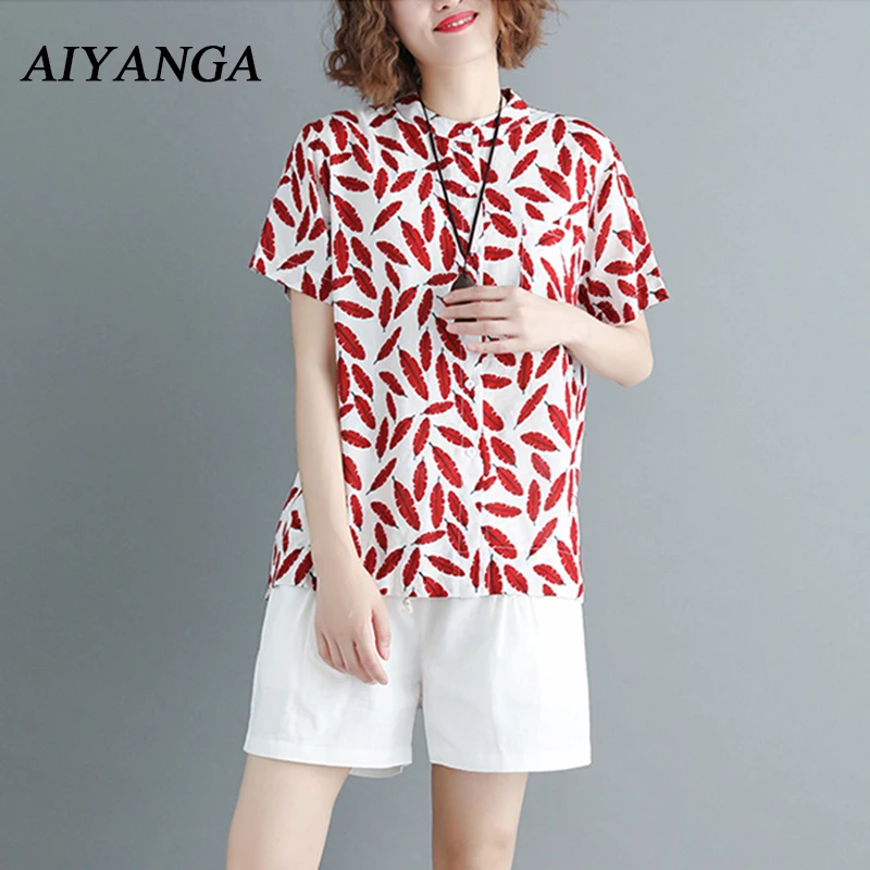 AIYANGA Fashion Womens Print Blouses Summer 2018 Short Sleeve Shirts Plus Size Casual Blouse Female Beach Style Tops L XL
AIYANGA Fashion Womens Print Blouses Summer 2018 Short Sleeve Shirts Plus Size Casual Blouse Female Beach Style Tops L XL